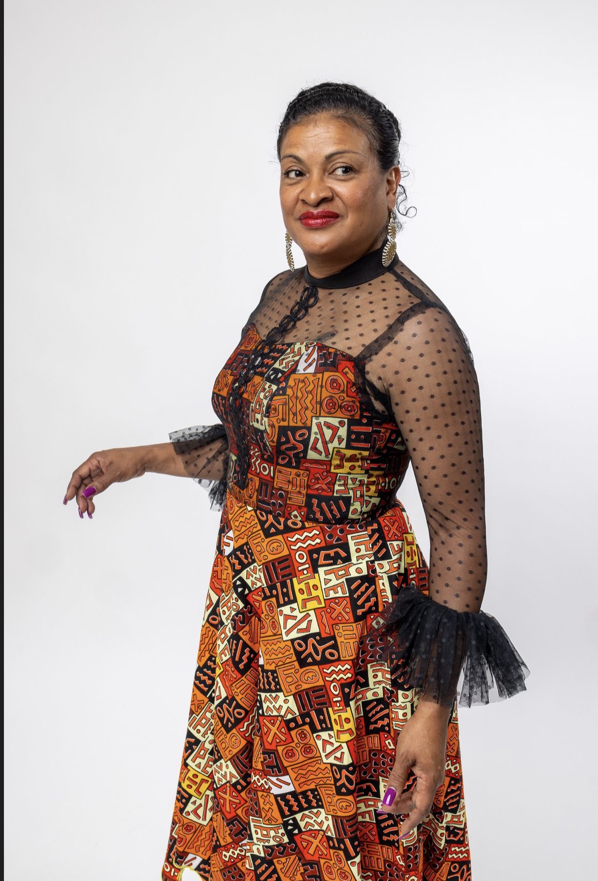 Modeling floral dress